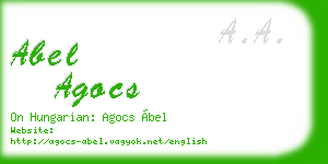abel agocs business card