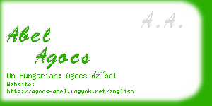 abel agocs business card